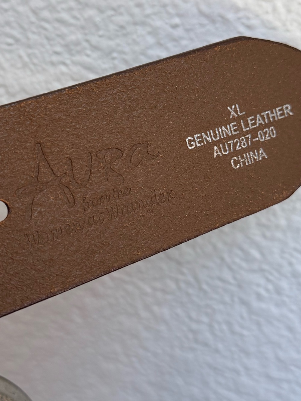 Aura Wrangler Leather Boho Brown Studded Leather Belt Concho Western Festival - Picture 10 of 12